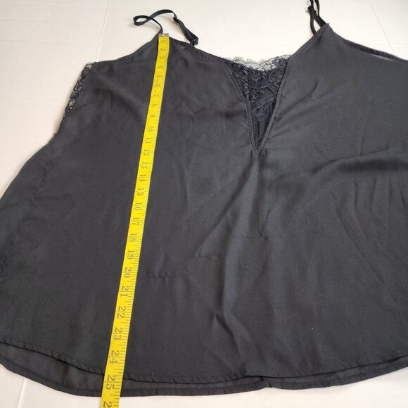 Torrid sz 3 / 3X black silky cami with lace sexy - Picture 9 of 9